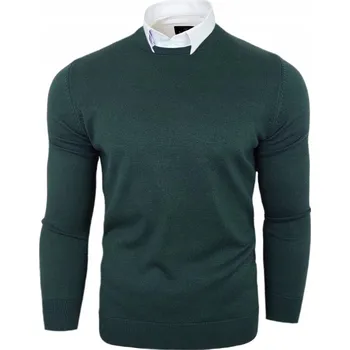 Pánský svetr Pánský svetr Klasický Elegantní Pohodlný Bavlna Láhvově Zelená vel. XXL