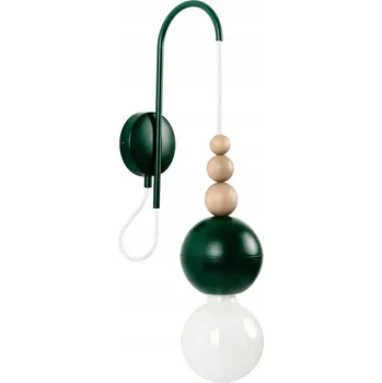 Nástěnné svítidlo Nástěnná lampa Loft Bala tmavě zelená strukturovaná lampička KOLOROWE KABLE