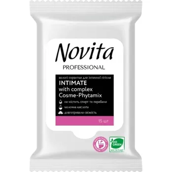 Intimní hygienický prostředek Vlhčené ubrousky pro intimní hygienu Novita 15 ks