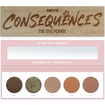 Oční stíny Miyo The Five Points Palette paletka očních stínů Consequences 6.5g