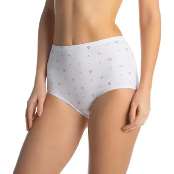 Kalhotky Dámské bikini kalhotky z bavlny – bílé a černé, bílá 3XL i10_P75411_1:2021_2:557_