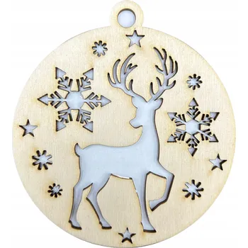 Vánoční dekorace DŘEVĚNÁ VÁNOČNÍ KOULE SOB NA VÁNOČNÍ STROMEK VÁNOČNÍ OZDOBY VÁNOCE DEKORACE