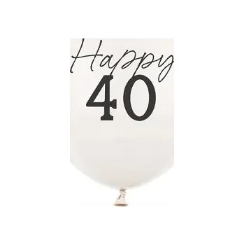 Balónek Id_5410 BALÓN BALÓNKY BÍLÝ 40 ČTYŘICÍTKA NAROZENINY STĚNA BÍLÁ