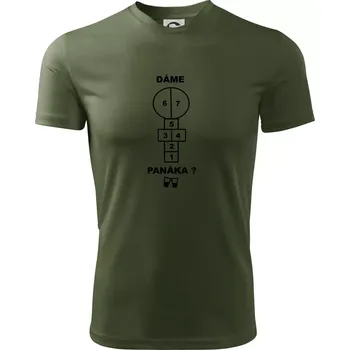 Pánské tričko Dáme panáka? - Pánské triko Fantasy sportovní (dresovina) - 3XL ( Khaki )