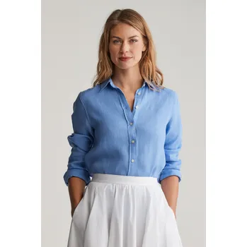 Dámská košile KOŠILE GANT REG LINEN SHIRT PERFECT BLUE