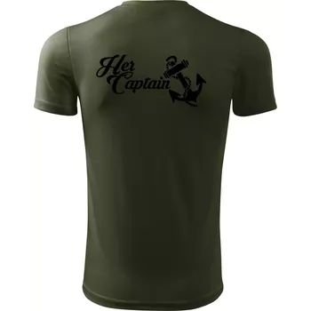 Pánské tričko Her captain - Pánské triko Fantasy sportovní (dresovina) - 2XL ( Khaki )