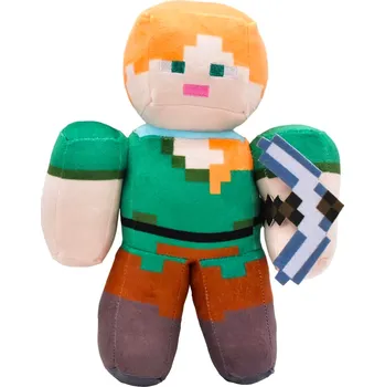 plyšák Plyšová hračka Minecraft Alex s krumpáčem 27cm