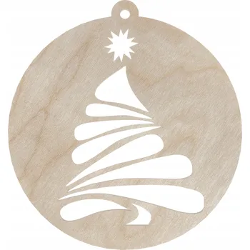 Vánoční dekorace DŘEVĚNÁ VÁNOČNÍ KOULE NA VÁNOČNÍ STROMEK OZDOBY VÁNOČNÍ DEKORACE