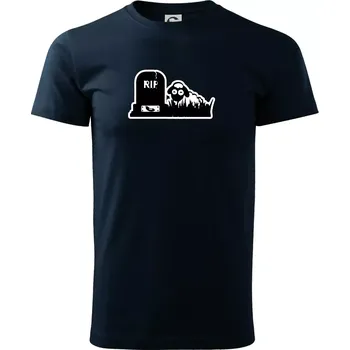 Pánské tričko RIP - Náhrobek - Jitrnice - Ovečka - Triko extra velké (5-8XL) - 8XL ( Námořní modrá (velmi tmavá - téměř černá) )