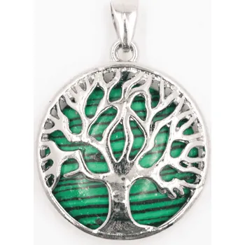 Přívěsek Milujeme Kameny Malachit Syntetický - přívěsek strom života - VADA VAD659 559394