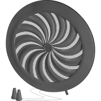 Větrací mřížka Ventilační mřížka s regulovatelnou žaluzií Classic II Awenta grafitová T86GR 125mm