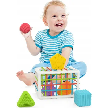 Elastická Senzorická Kostka Antistresová Třídička Stavebnice Pro Děti 13 ks