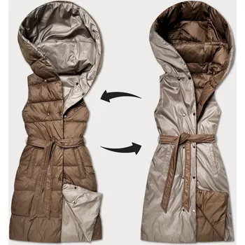 Dámská vesta Dámská oboustranná vesta Minority hnědo-béžová, odstíny hnědé S (36) i392_25497-46