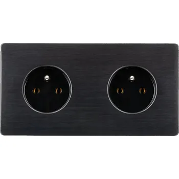 Elektrická zásuvka Elektrická Zásuvka nástěnná Ampera černá