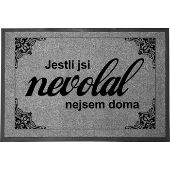 Obraz Vstupní rohožka šedá JSEM PRYČ Z DOMU Vtipná Dárek Dekorativní