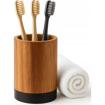 Kelímek do koupelny Galicja Wood hnědý 11x7,5 cm