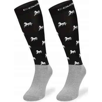 Jezdectví Jezdecké podkolenky Comodo SPJM vel. 39-42 černé s koňmi