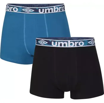 2 Pack Pánské boxerky Umbro UM2409 - modročerné XXL