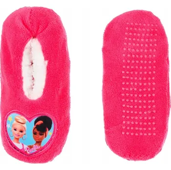 Dívčí bačkory Papuče dívčí BARBIE růžové teplé pantofle protiskluzové 27/30 Mattel