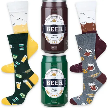 Pánské ponožky SOXO pánské ponožky pivo 2-balení v plechovce