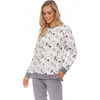 Dámské pyžamo Doctor Nap TEPLÉ dámské pyžamo bavlna 4577 [XL]