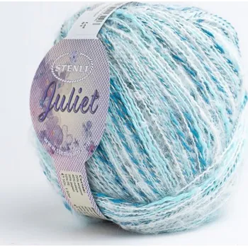 Stenli Příze Juliet - 14 tyrkysovo-bílá