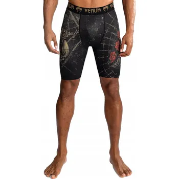 Pánské kraťasy Venum Kompresní Kraťasy Vale Tudo Santa Muerte 5.0 Černo-Zlaté XL