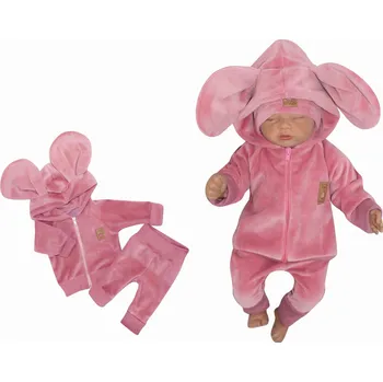 Velurová dětská souprava, 2dílná, velikost 86