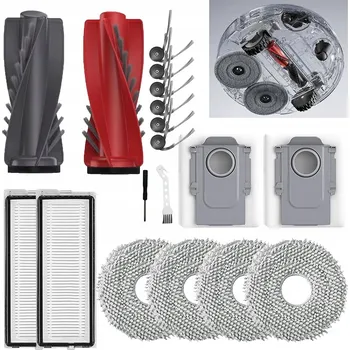 Sada příslušenství pro robotický vysavač 18dílná Velká sada příslušenství pro Roborock Qrevo Curv - sáčky, mopy, filtry, kartáče