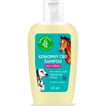 Kosmetika pro psa Zelená země CBD šampon pro zvířata, 125 ml