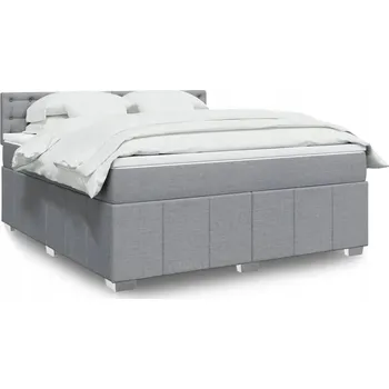Postel Čalouněná dvoulůžková postel VidaXL 180x200, odstíny šedé