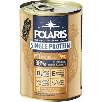Krmivo pro psa Polaris Single Protein Paté Kuřecí – konzerva pro psy 400g