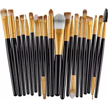 Kosmetický štětec PROFESIONÁLNÍ SADA ŠTĚTCŮ NA MAKE-UP 20 KS ČERNÁ DA178