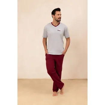 Pánská móda Regina pánské pyžamo bavlněné s krátkým rukávem, modrá 3xl i384_42706211