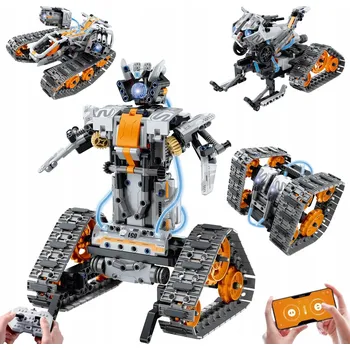 ostatní stavebnice STAVEBNICE ROBOT NA DÁLKOVÉ OVLÁDÁNÍ RC 4v1 VELKÁ SADA 724 dílků PRO PROGRAMOVÁNÍ