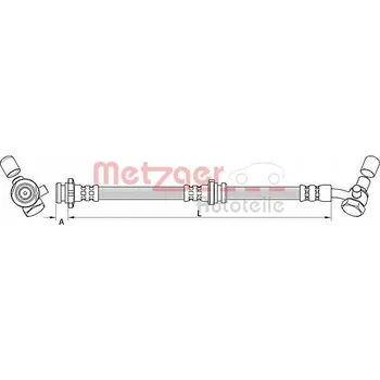 Brzdová hadice Metzger 4111581 Brzdová hadice