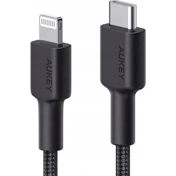 Datový kabel Kabel Aukey USB-C na Apple Lightning 2 m černý