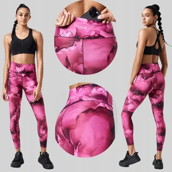 Dámské legíny Legíny CASALL Ultra High Waist Printed Tights růžové S