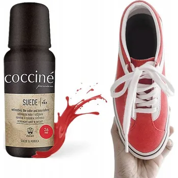 Přípravek pro údržbu obuvi Tekutá pasta barva – renovátor na semiš a nubuk, červená Coccine