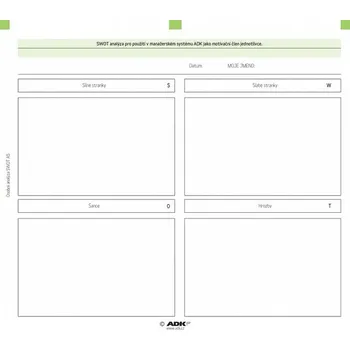 Diář ADK Osobní SWOT analýza A5 (sada)