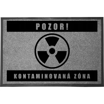 Vstupní rohožka šedá - Zóna nepořádku - Vtipná dekorativní