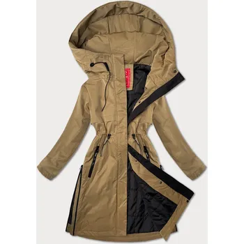 Dámská cargo bunda Dámská tmavě béžová bunda s kapucí, odstíny béžové XXL (44) i392_24885-48