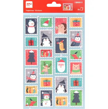 samolepka Apli vánoční samolepky - tvar známky