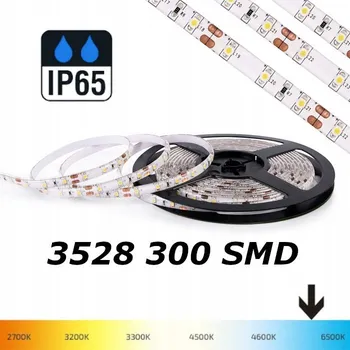 LED osvětlení LED pásek 3528 300 IP65 VODĚODOLNÝ BÍLÁ NEUTRÁLNÍ