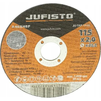 Řezný kotouč Korundový kotouč 115 x 2,0 x 22,2 mm, na hliník