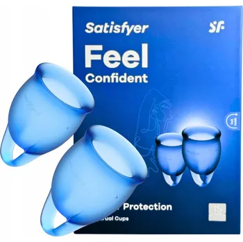 Menstruační kalíšek Satisfyer - menstruační kalíšky tmavě modré - sada