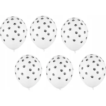 Balónek Id_2817b 6x BALÓN BALÓNKY KOČKA TLAPKA OTISK TLAPKY KOČKA KOČIČÍ TLAPKY TLAPKA