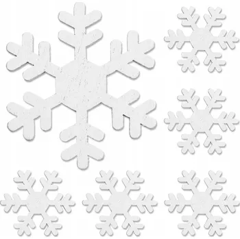 Vánoční dekorace Sady sněhová vločka 4 cm 6 ks