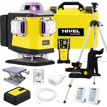 Měřící laser Křížový laser Nivel System CL5V 30 m fialový akumulátorový 4 svazky