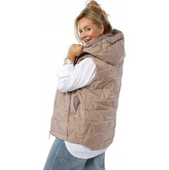 Dámská vesta Dámská prošívaná vesta s kapucí MARINA XL